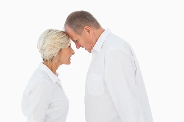 Angry older couple arguing with each other — Stock Photo, Image