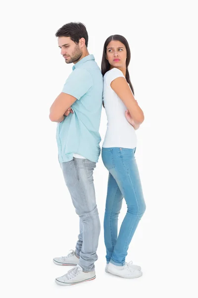 Unhappy couple not speaking to each other — Stock Photo, Image