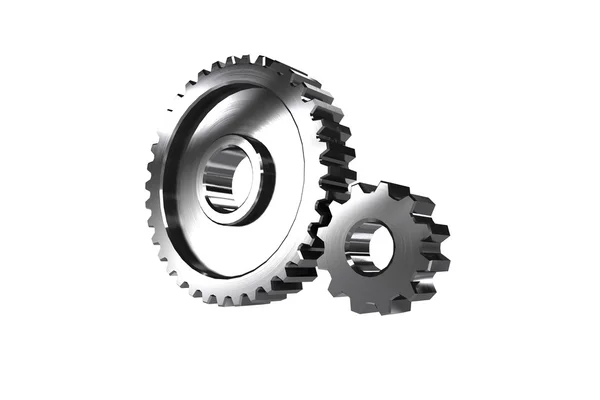 Metall cog och hjulet ansluter — Stockfoto