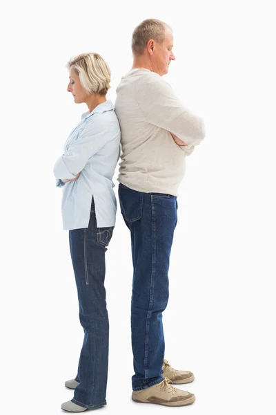 Pareja infeliz no hablando entre sí — Foto de Stock