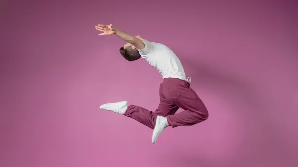 Cool break dancer jumping up — Stock Photo, Image