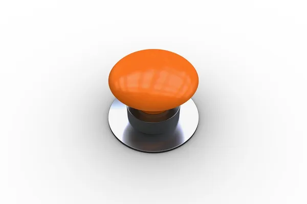 Botão laranja brilhante gerado digitalmente — Fotografia de Stock