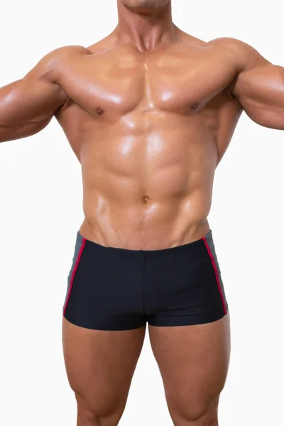 Sección media del hombre musculoso sin camisa —  Fotos de Stock
