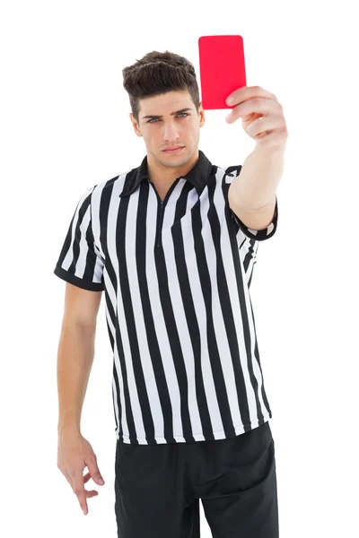Árbitro de popa mostrando tarjeta roja — Foto de Stock