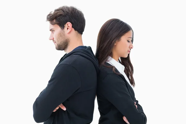 Unhappy couple not speaking to each other — Stock Photo, Image