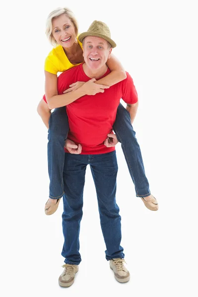 Mature couple joking about together Stock Picture