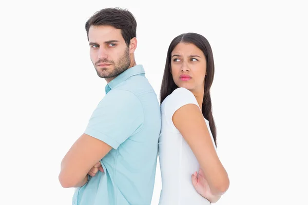 Unhappy couple not speaking to each other — Stock Photo, Image