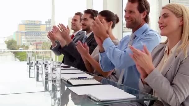 Başvuru applauding görüşme panel — Stok video