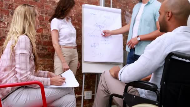 Equipo de negocios casual teniendo una reunión — Vídeos de Stock