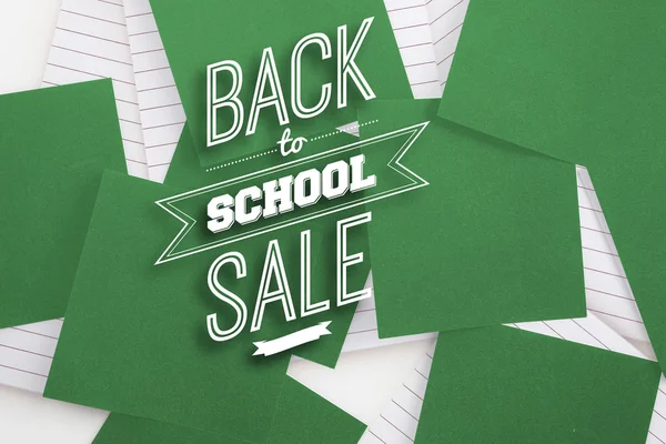 Composite image of back to school sale message — Stock Photo, Image