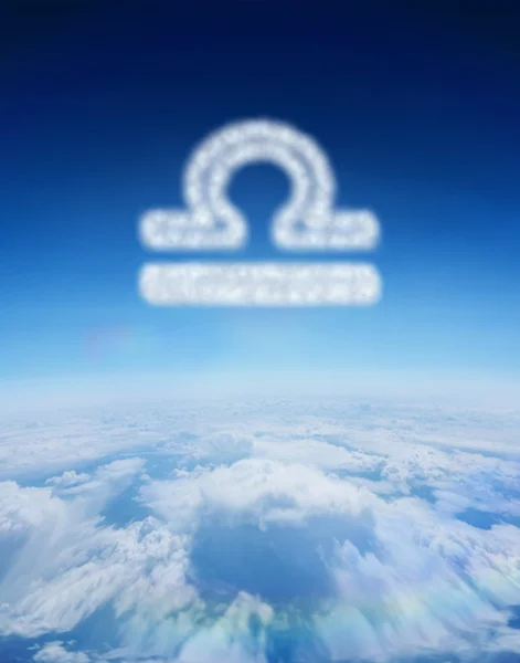 천칭 자리 스타 로그인 모양 구름 — 스톡 사진