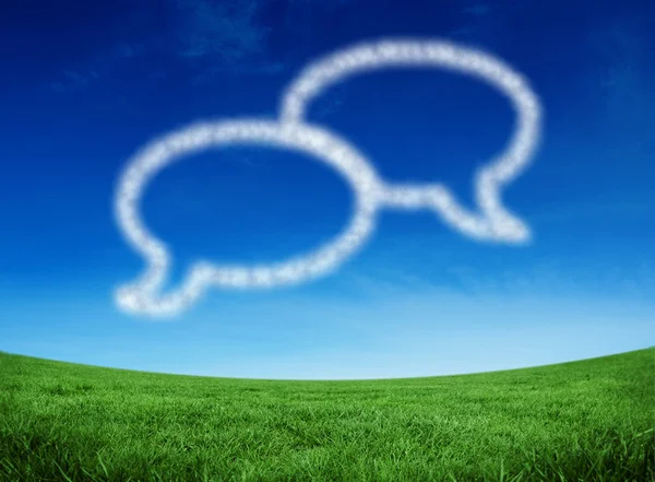 Cloud in shape of speech bubbles — Stock Photo, Image