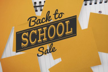 Composite image of back to school sale message clipart