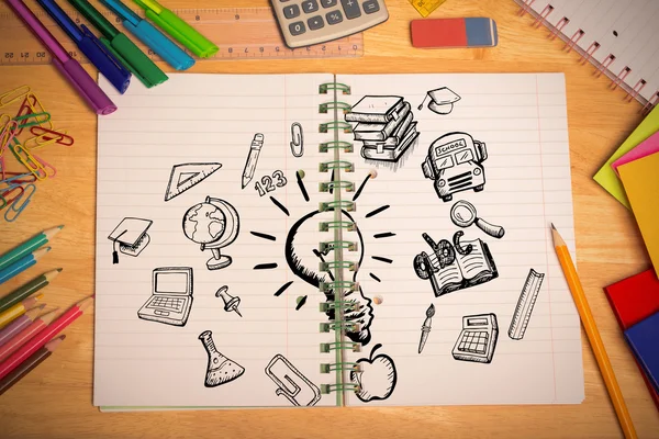 Samengestelde afbeelding van onderwijs doodles — Stockfoto