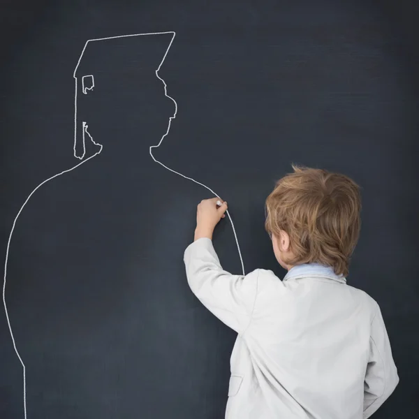 Schattig leerling met gediplomeerde overzicht — Stockfoto