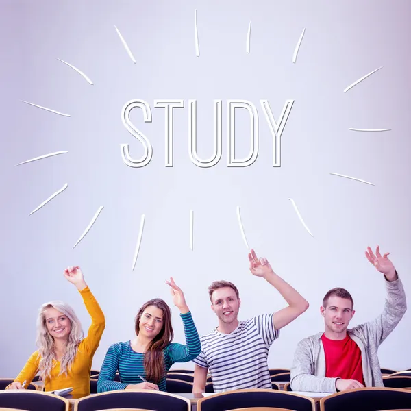 Word study against college students — Stock Photo, Image