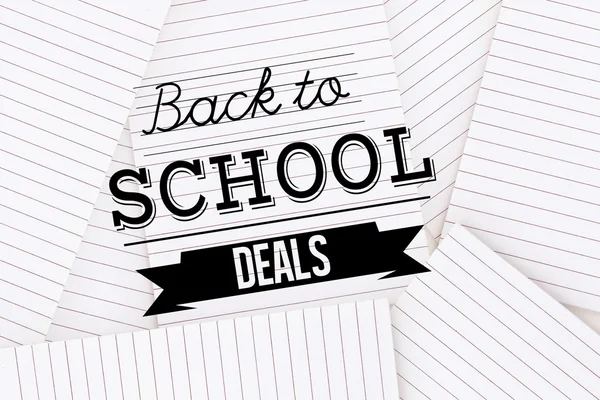 Immagine composita di back to school offerte messaggio — Foto Stock