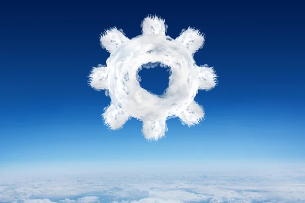 Composite image of cloud cog — Stock Photo, Image