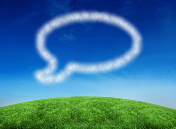 Cloud in shape of speech bubble — Stock Photo, Image