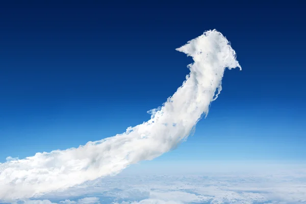 Složený obraz oblaku šipky — Stock fotografie