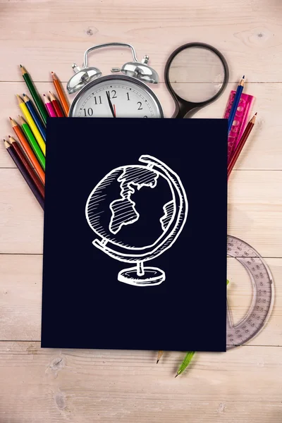 Samengestelde afbeelding van globe doodle — Stockfoto