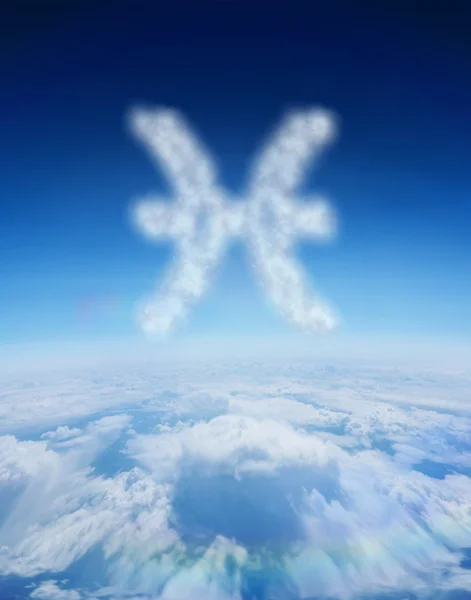 Cloud in shape of pisces star sign — Stock Photo, Image