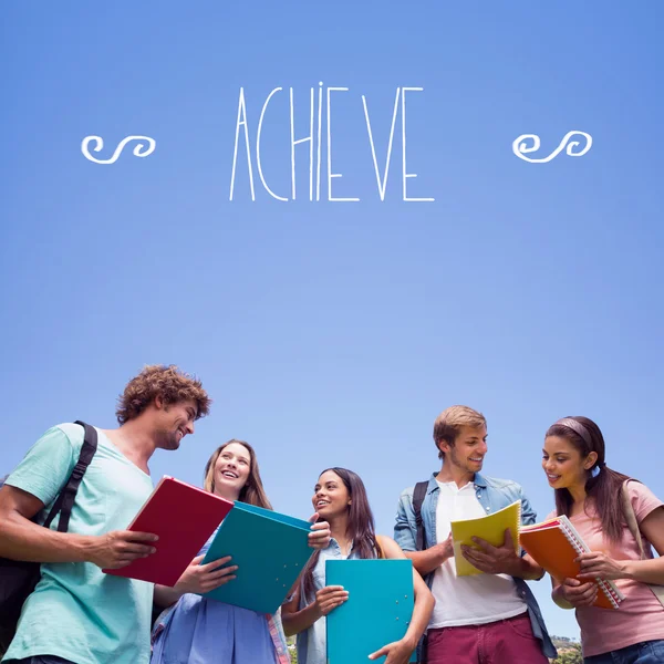 Word achieve against students — Stock Photo, Image