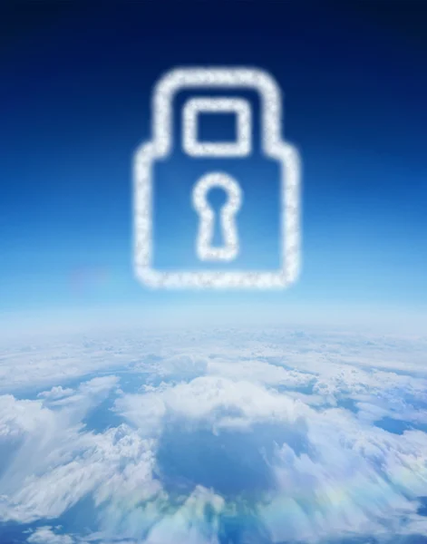 Cloud in shape of lock — Stock Photo, Image