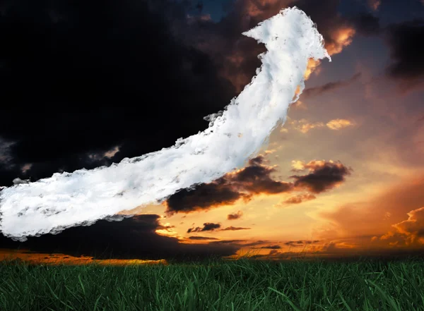 Composite image of cloud arrow — Stock Photo, Image