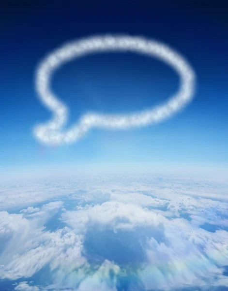 Cloud in shape of speech bubble — Stock Photo, Image