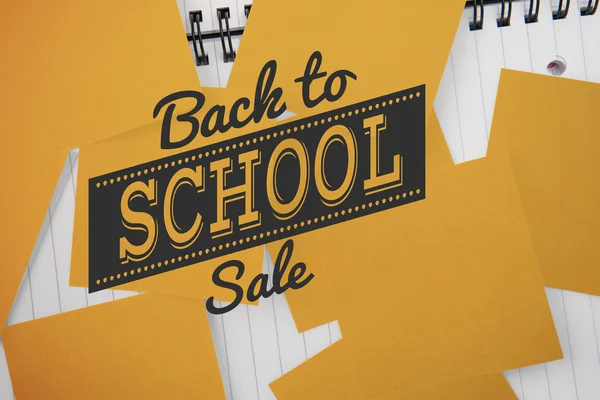 Samengestelde afbeelding van terug naar school verkoop bericht — Stockfoto