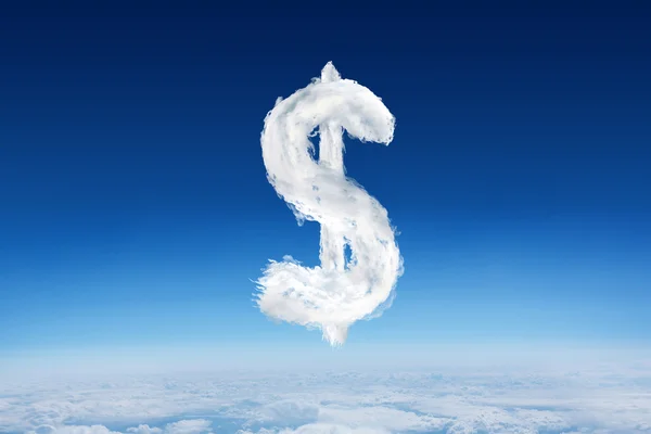 Image composite du dollar du nuage — Photo