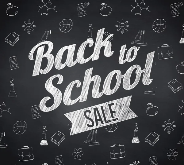 Back to school sale message — Stock Photo, Image