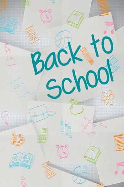 Composite image of back to school message — Stock Photo, Image