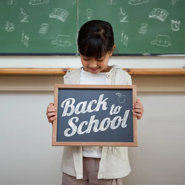 Terug naar school bericht — Stockfoto