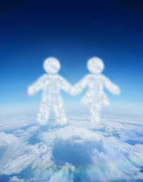 Nuage en forme de couple — Photo