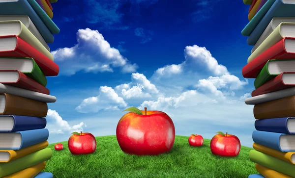 Composite image of red apples — Stock Photo, Image