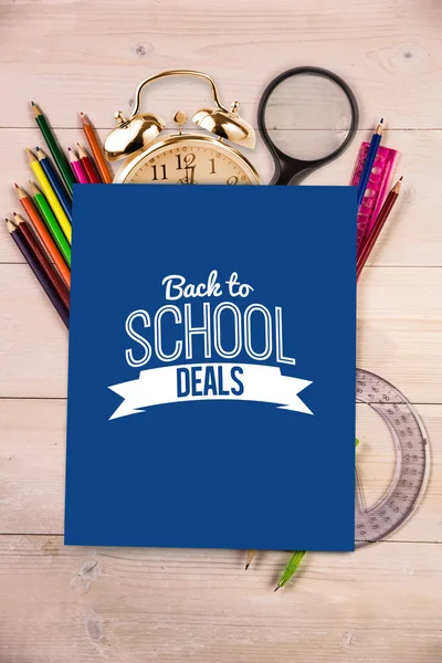 Composite image of back to school deals message — Stock Photo, Image