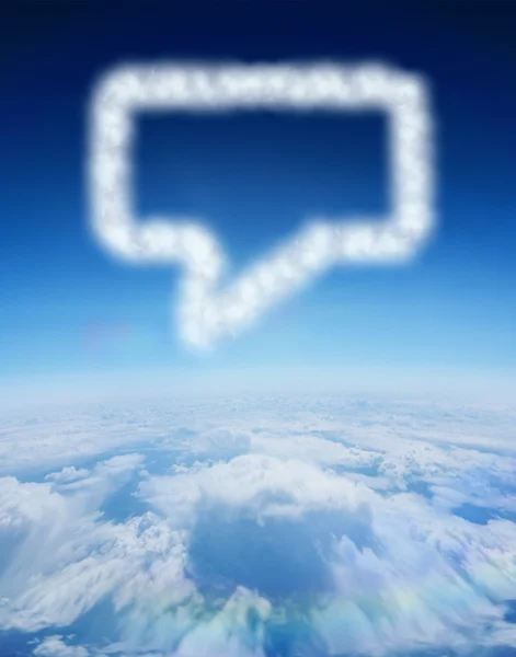 Cloud in shape of speech bubble — Stock Photo, Image