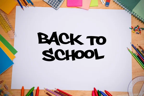 Composite image of back to school message — Stock Photo, Image