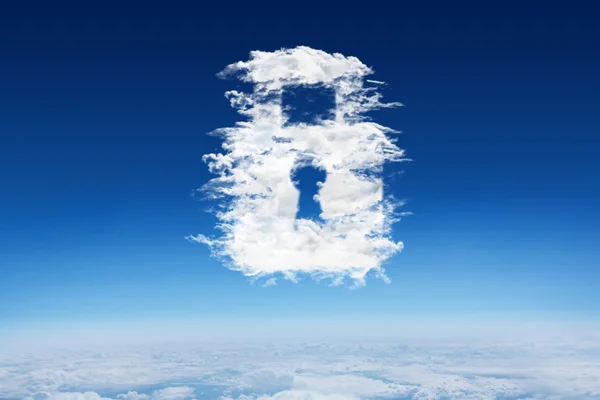 Composite image of cloud lock — Stock Photo, Image
