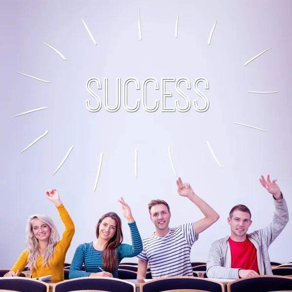 Word success against college students — Stock Photo, Image
