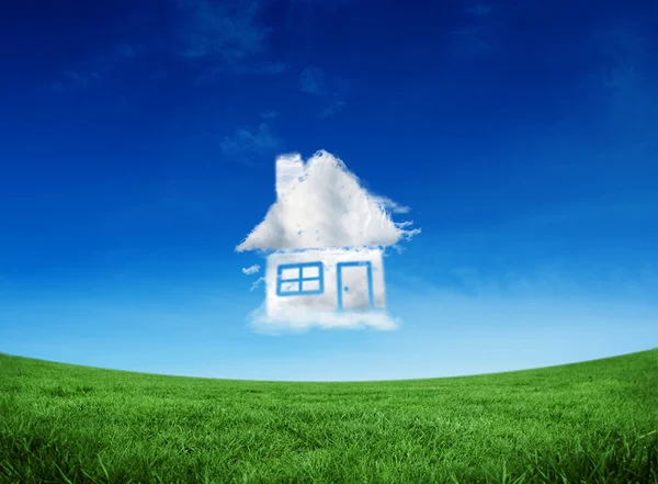 Composite image of cloud house — Stock Photo, Image