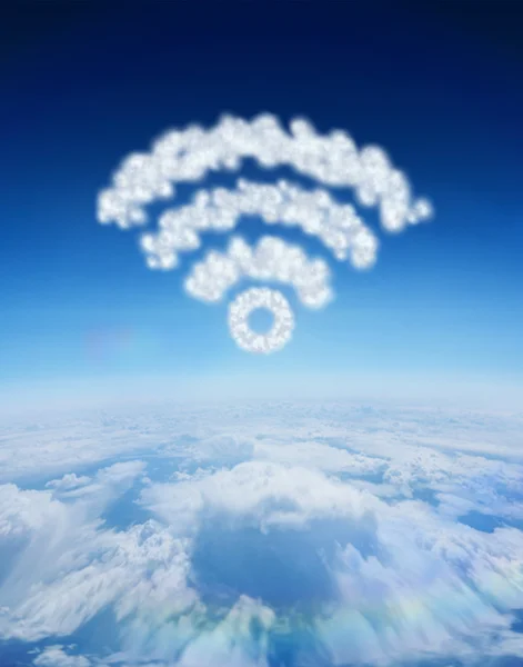 Wolke in Form von Wifi-Zeichen — Stockfoto