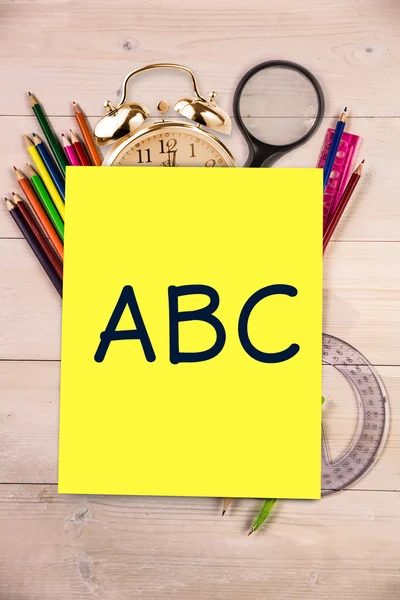 Zusammengesetztes Bild von abc-Buchstaben — Stockfoto