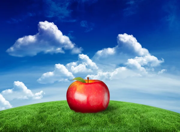 Composite image of red apple — Stock Photo, Image