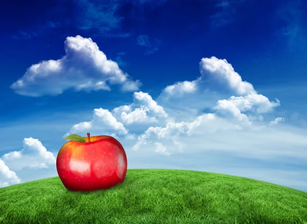 Composite image of red apple — Stock Photo, Image