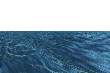 Digitally generated graphic Rough blue ocean clipart