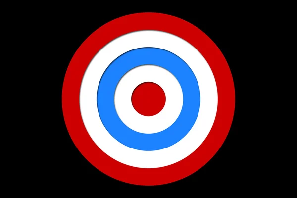 Sayısal olarak oluşturulmuş kırmızı ve mavi hedef — Stok fotoğraf