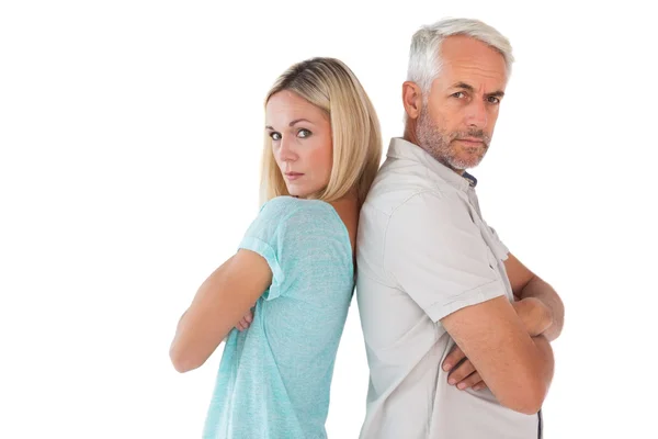 Unhappy couple not speaking to each other — Stock Photo, Image